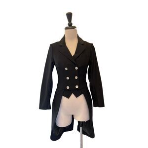 Noel Asmar Women's Dressage Shadbelly Equestrian Tailcoat Jacket Black XXS